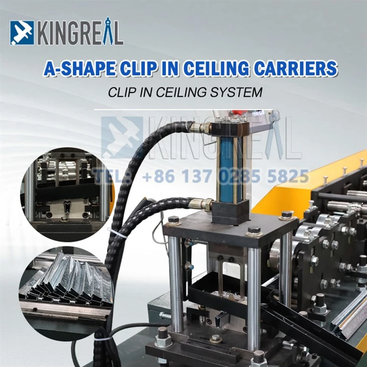A-Shape Carrier Roll Forming Machine For Clip In Metal Ceiling