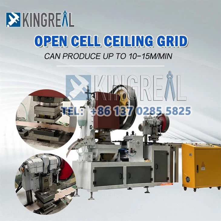 open grid ceiling making machine